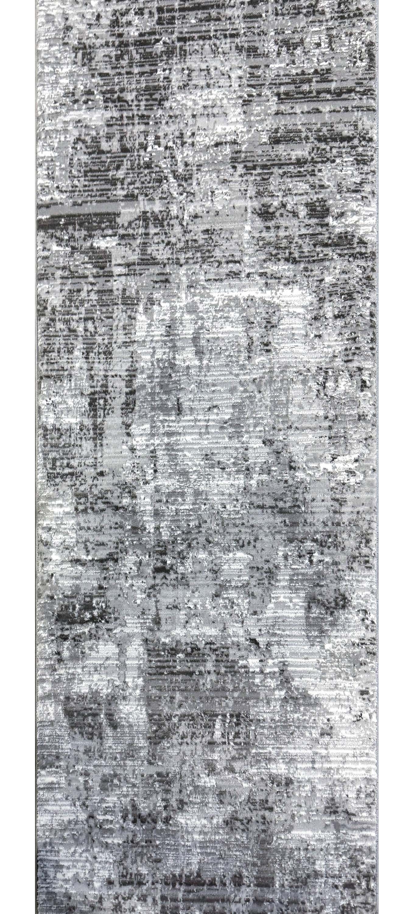 Custom Size Runner Mirabelle Abstract Light Grey Choose Your Width x Choose Your Length Runner Rug - Perfect For Hallway, Stairs & Kitchen