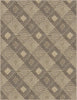 Heritrage Diamond Pattern Indoor Outdoor Natural Brown Textured Rug AL-272