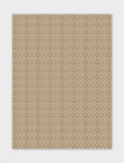 Alto Textures Custom Outdoor/Indoor Flat-Pile Rug - Personalized Sizes, Easy Maintenance - Well Woven - Natural - Overhead