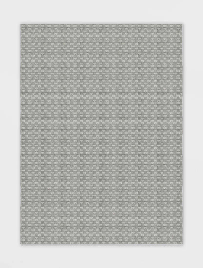 Alto Textures Custom Outdoor/Indoor Flat-Pile Rug - Personalized Sizes, Easy Maintenance - Well Woven - Grey rug overhead