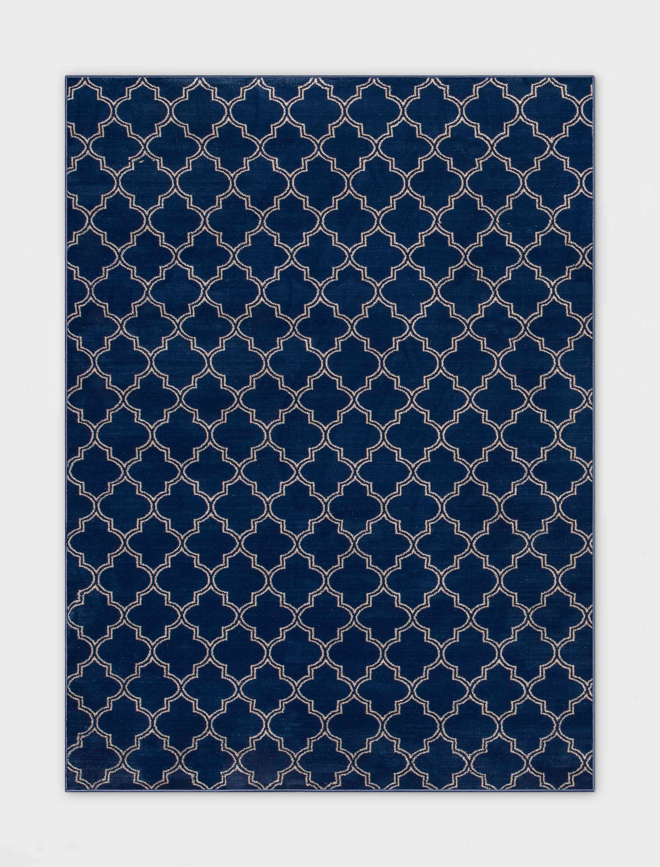 Nantucket Trellis Custom-Made Rug, Made to Order, High-Quality, Elegant Blue Design Area Rug