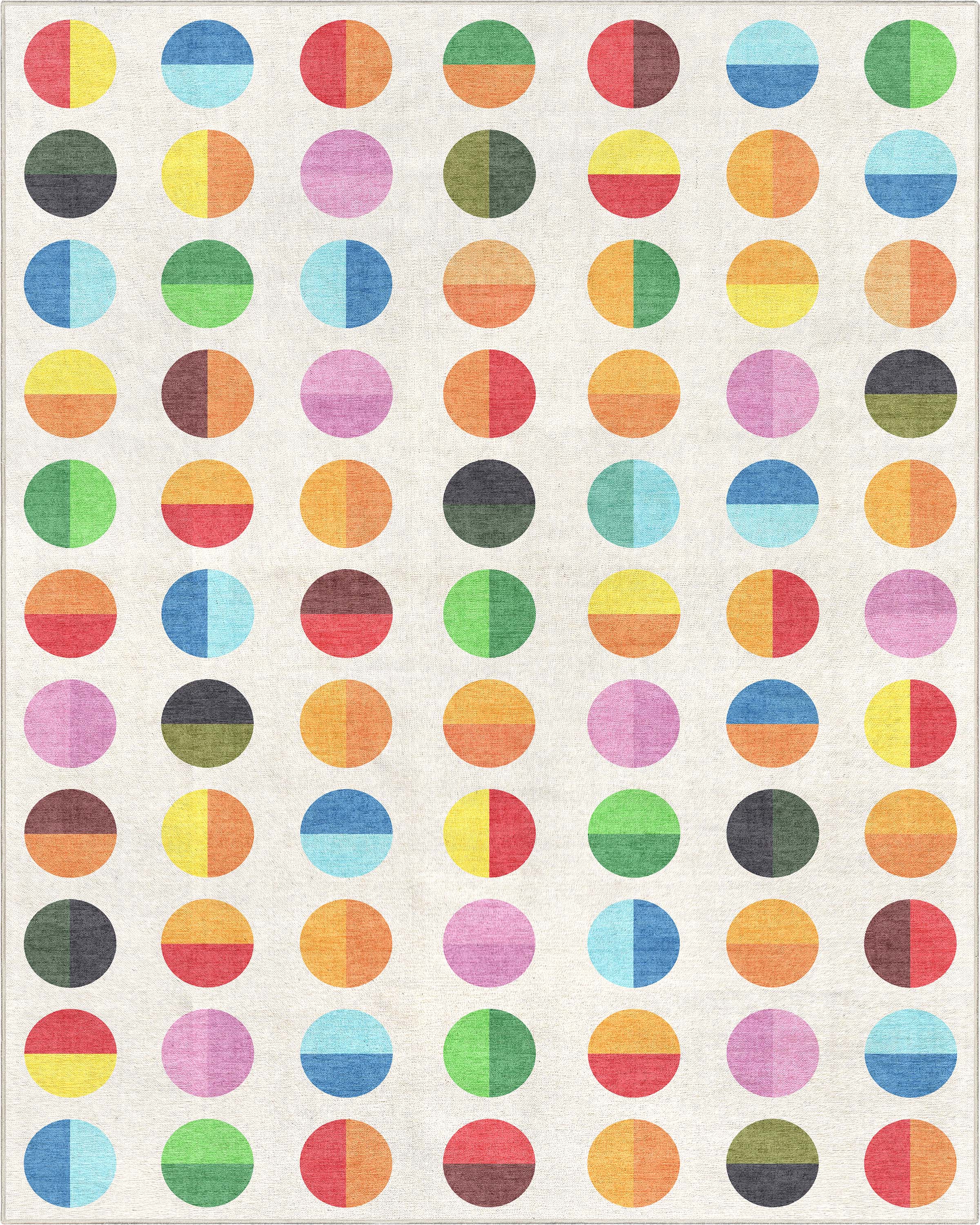 Crayola Modern Split Dots Bright Multi Color Area Rug By Well Woven