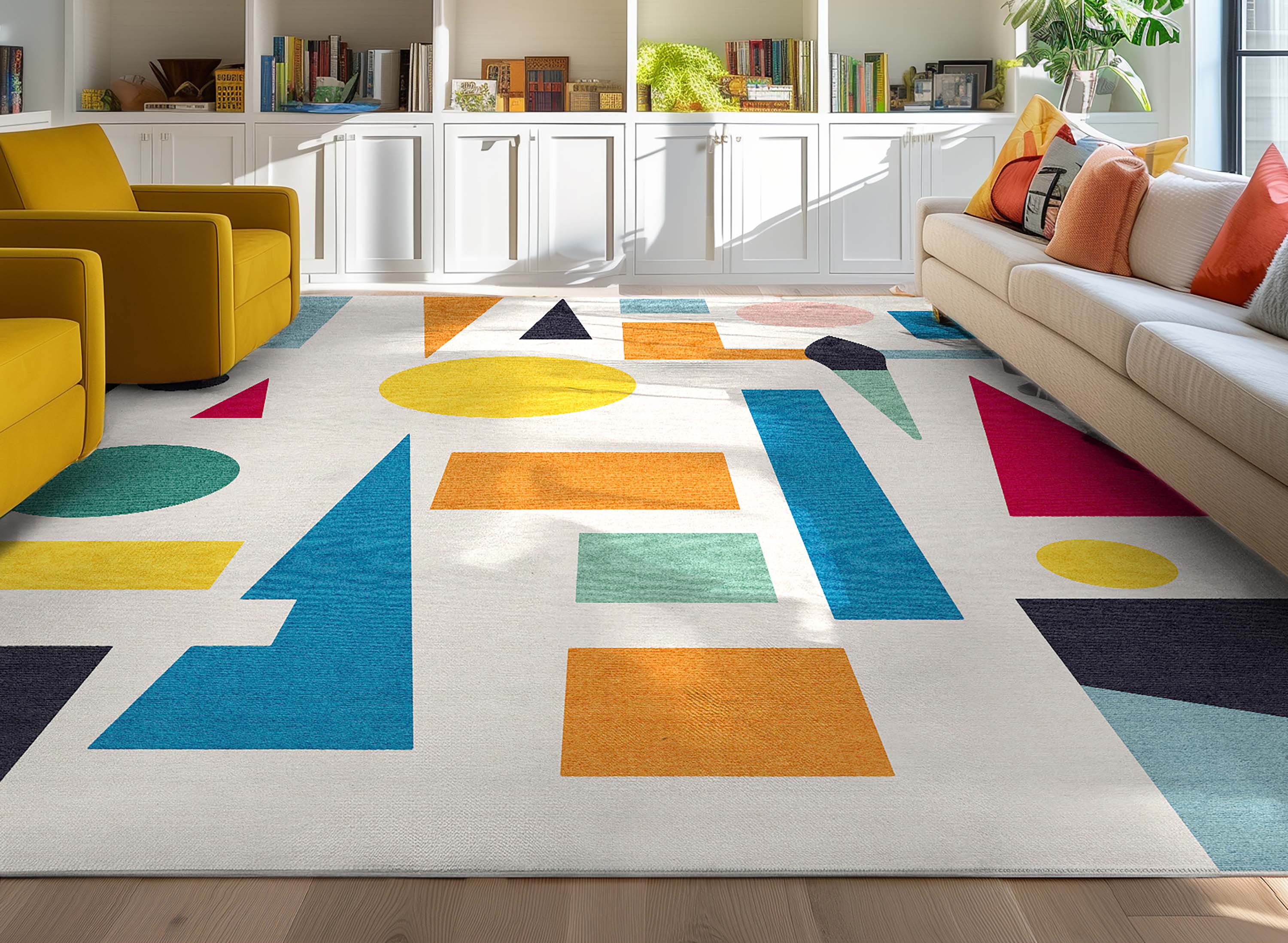 Crayola Modern Abstract Art Color Blast Multi Color Area Rug By Well Woven