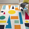 Crayola Modern Abstract Art Color Blast Multi Color Area Rug By Well Woven