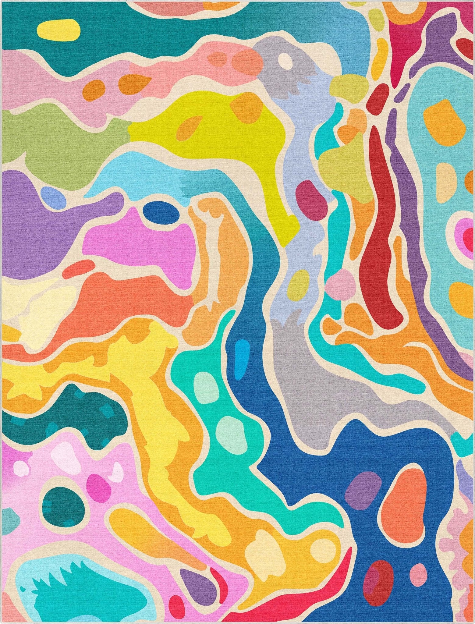 Crayola Modern Whimsy Waves Color Mix Multi-Color Area Rug By Well Woven Well Woven