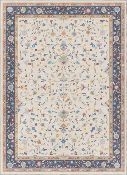 Crayola Floral Elegance Ivory Multi 5' x 7' Area Rug By Well Woven