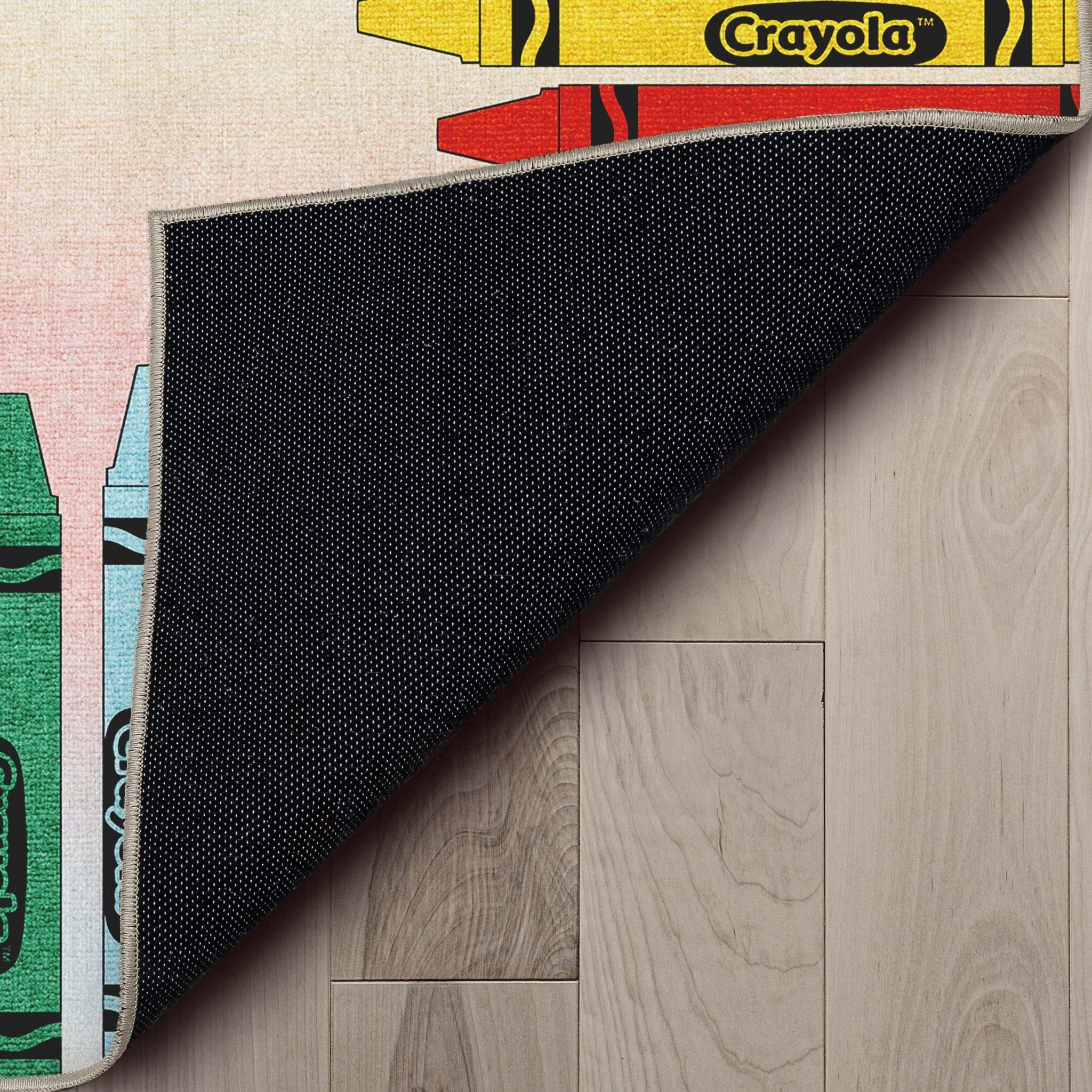 Crayola Modern Crayon Parade Playroom 5' x 7' Multi Color Area Rug By Well Woven Well Woven