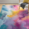 Crayola Modern Dreamy Clouds Whimsical 5' x 7' Multi Color Area Rug By Well Woven