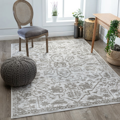Disa Vintage Medallion Cream Soft Rug By Chill Rugs