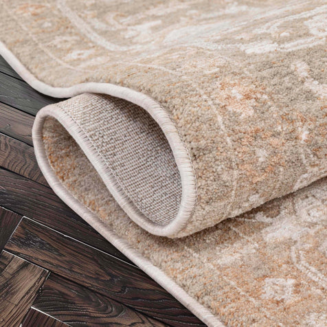 Ethos Serenity Beige Warm Earth Tone - Easy to Clean - Globally Inspired Patterns