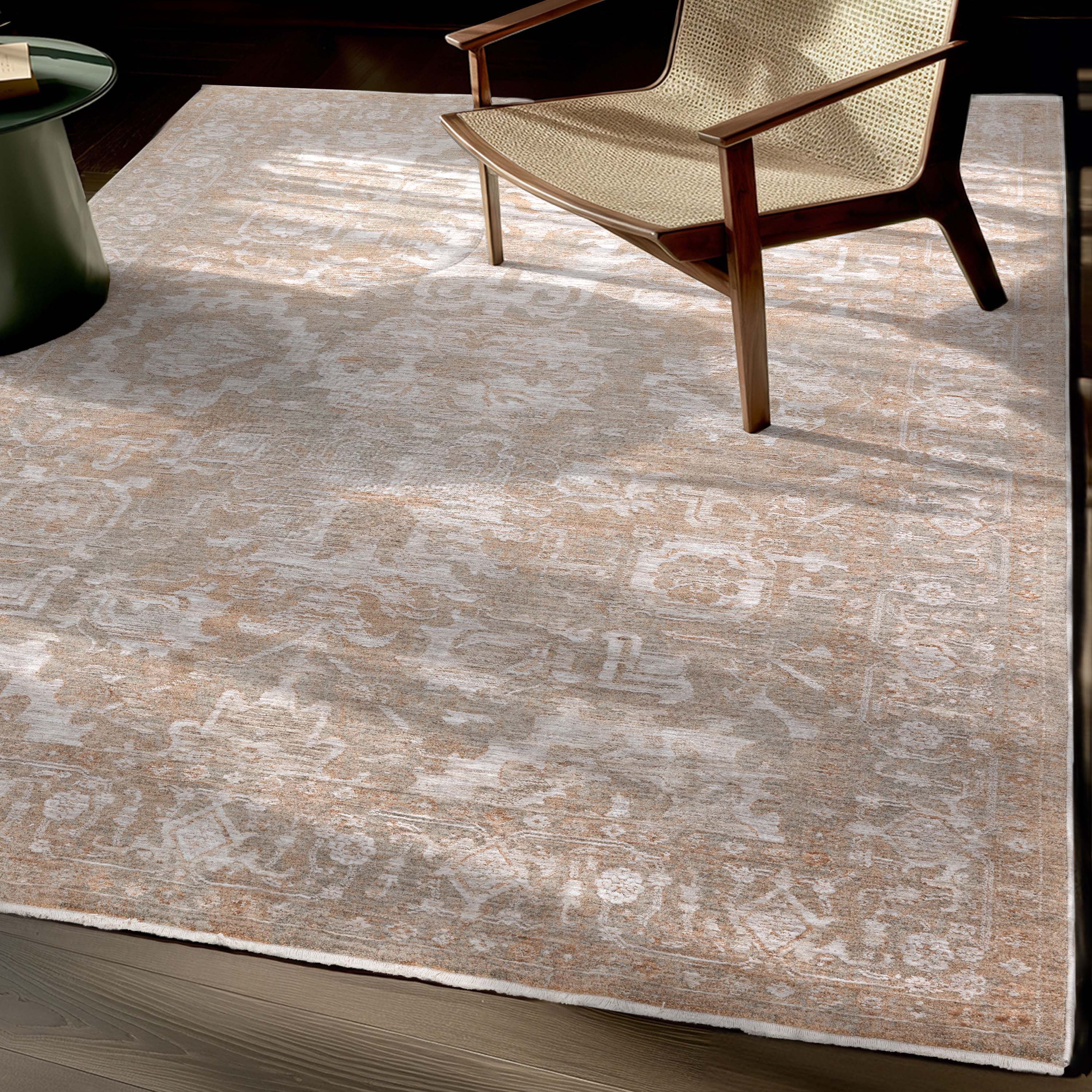 Ethos Serenity Beige Warm Earth Tone - Easy to Clean - Globally Inspired Patterns