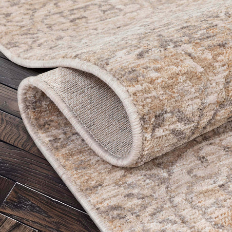 Ethos Echo Beige Floral Warm Earth Tone - Easy to Clean - Globally Inspired Patterns