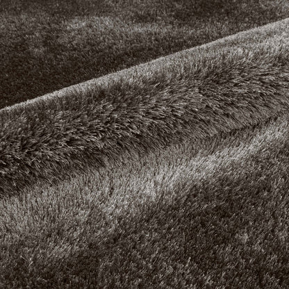 Feather Collection Liza Black Shag Rug –   Sparkly, Plush, Minimalist Glam - Well Woven - black shag rug with texture