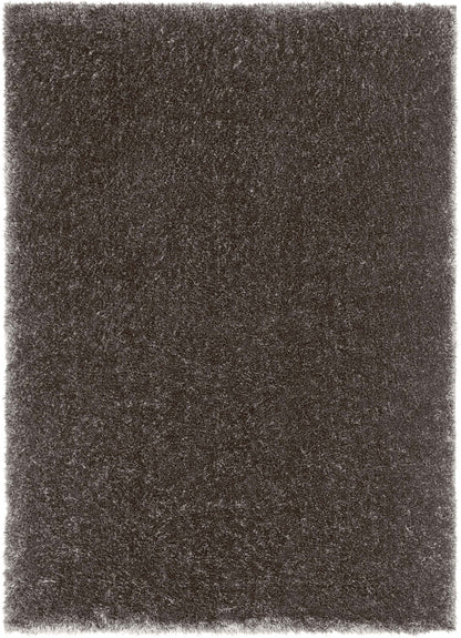 Feather Collection Liza Black Shag Rug –   Sparkly, Plush, Minimalist Glam - Well Woven - black shag rug overhead 2