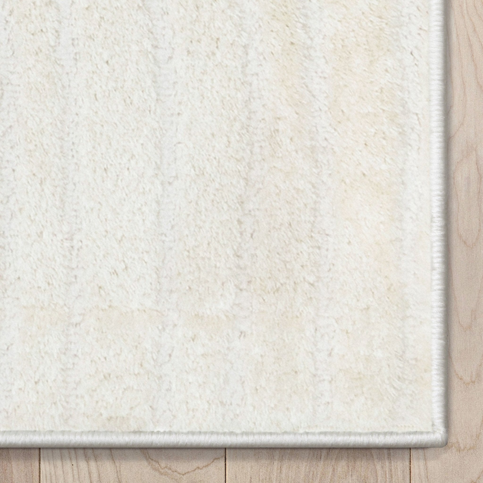 Rainbow Shag Geometric Ivory High-Low Rug Well Woven