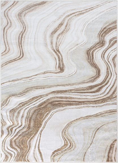 Warren Retro Abstract Waves Glam Rug