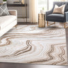 Warren Retro Abstract Waves Glam Rug