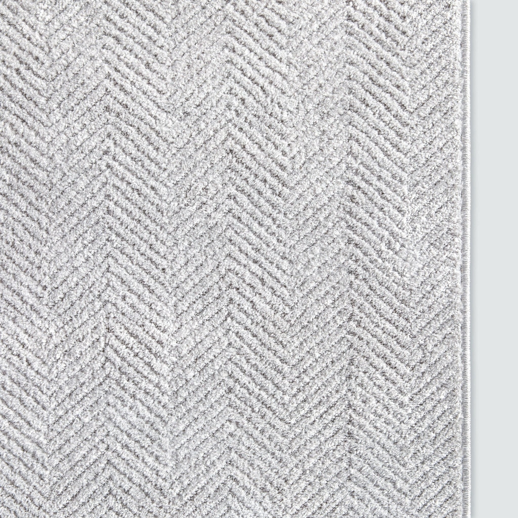 Custom Size Runner Pompeii Modern Light Grey Choose Your Width x Choose Your Length Hallway & Stair Runner Rug Well Woven