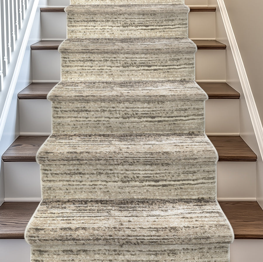 Custom Size Runner Delphi Modern Taupe Choose Width x Length Hallway & Stair Runner