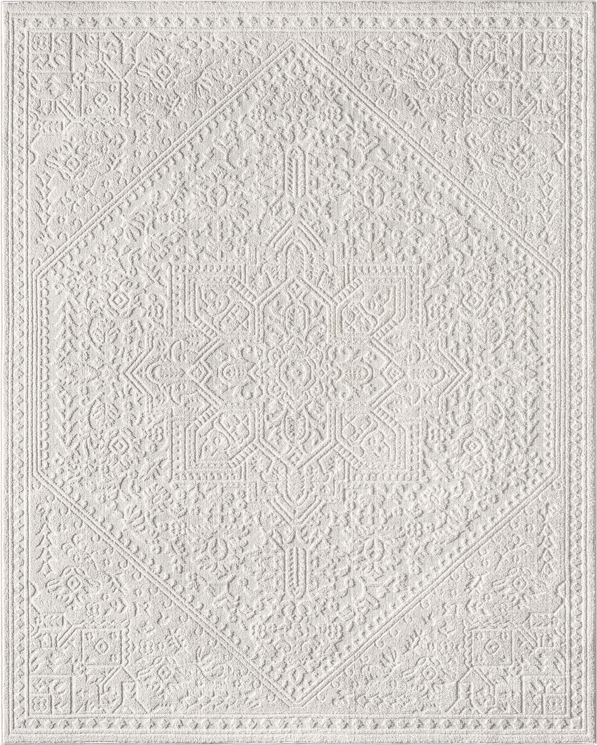 Cloud Medallion Heriz Soft Ivory Rug