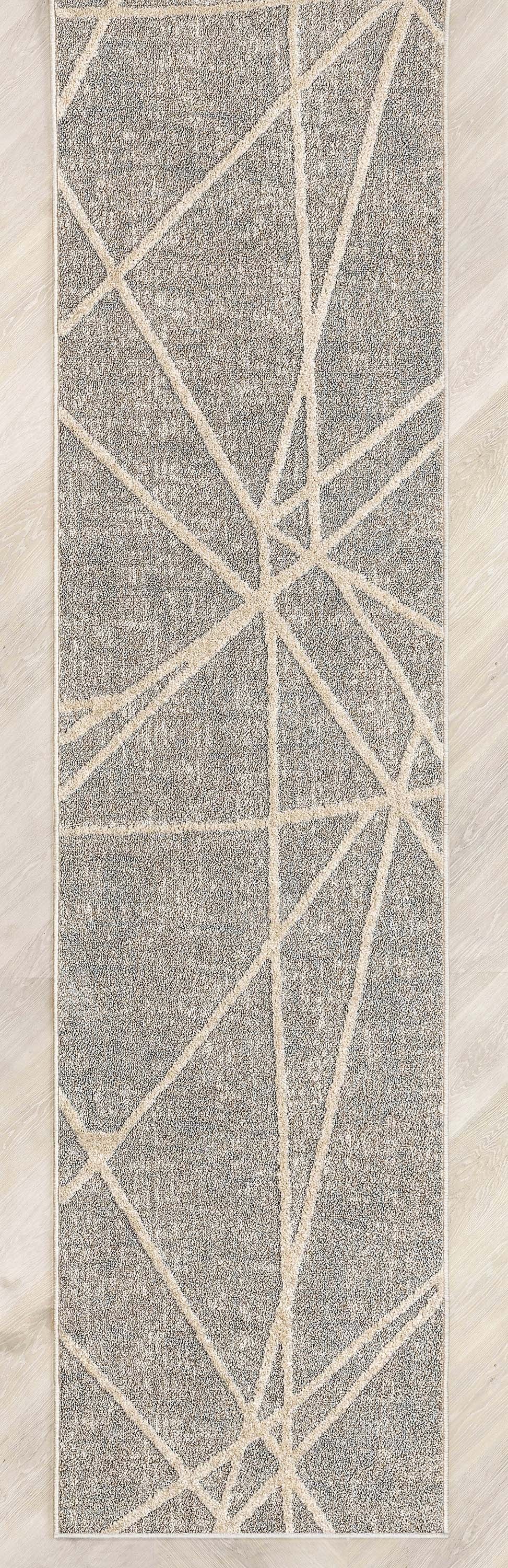 Custom Size Runner Telas Modern Geometric Lines Grey Choose Your Width x Choose Your Length Hallway Runner Rug