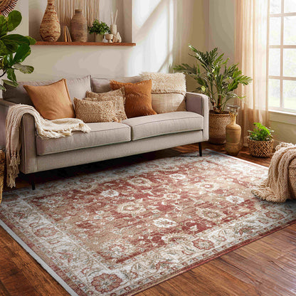 Elysium Vintage Panel Rug with Fringe