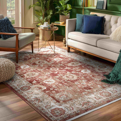 Elysium Vintage Panel Rug with Fringe