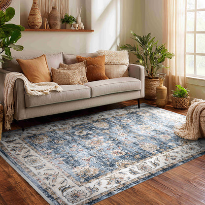 Elysium Vintage Panel Rug with Fringe