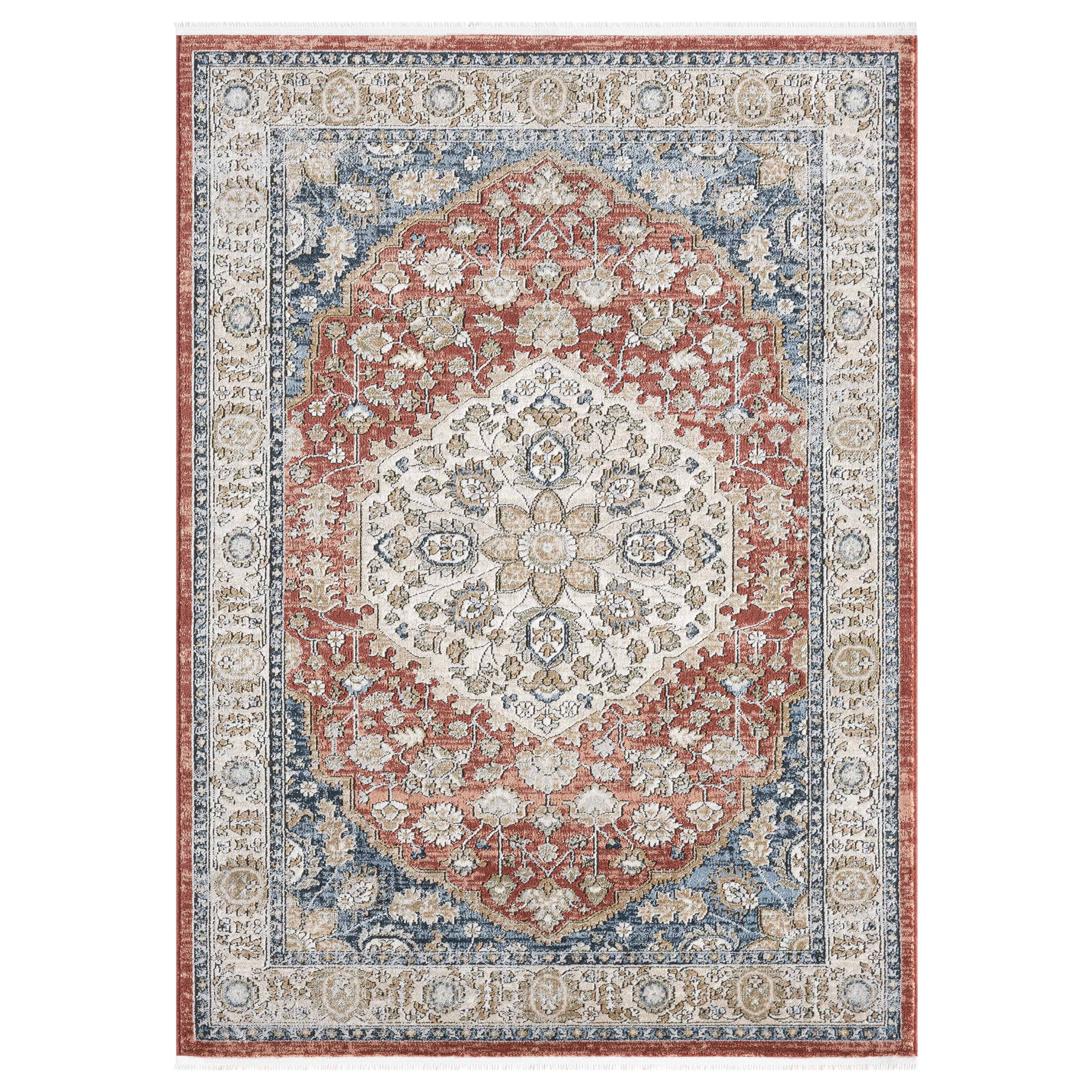 Mythos Vintage Medallion Rug with Fringe