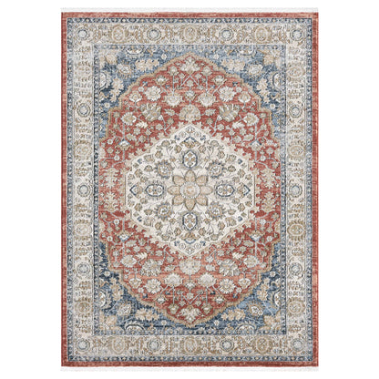 Mythos Vintage Medallion Rug with Fringe