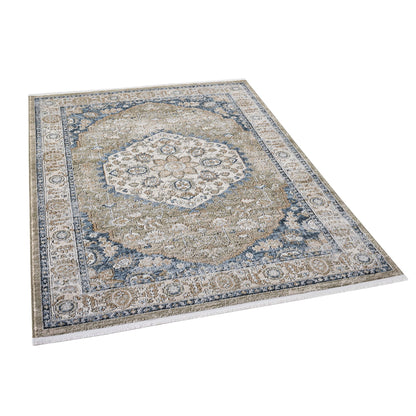 Mythos Vintage Medallion Rug with Fringe