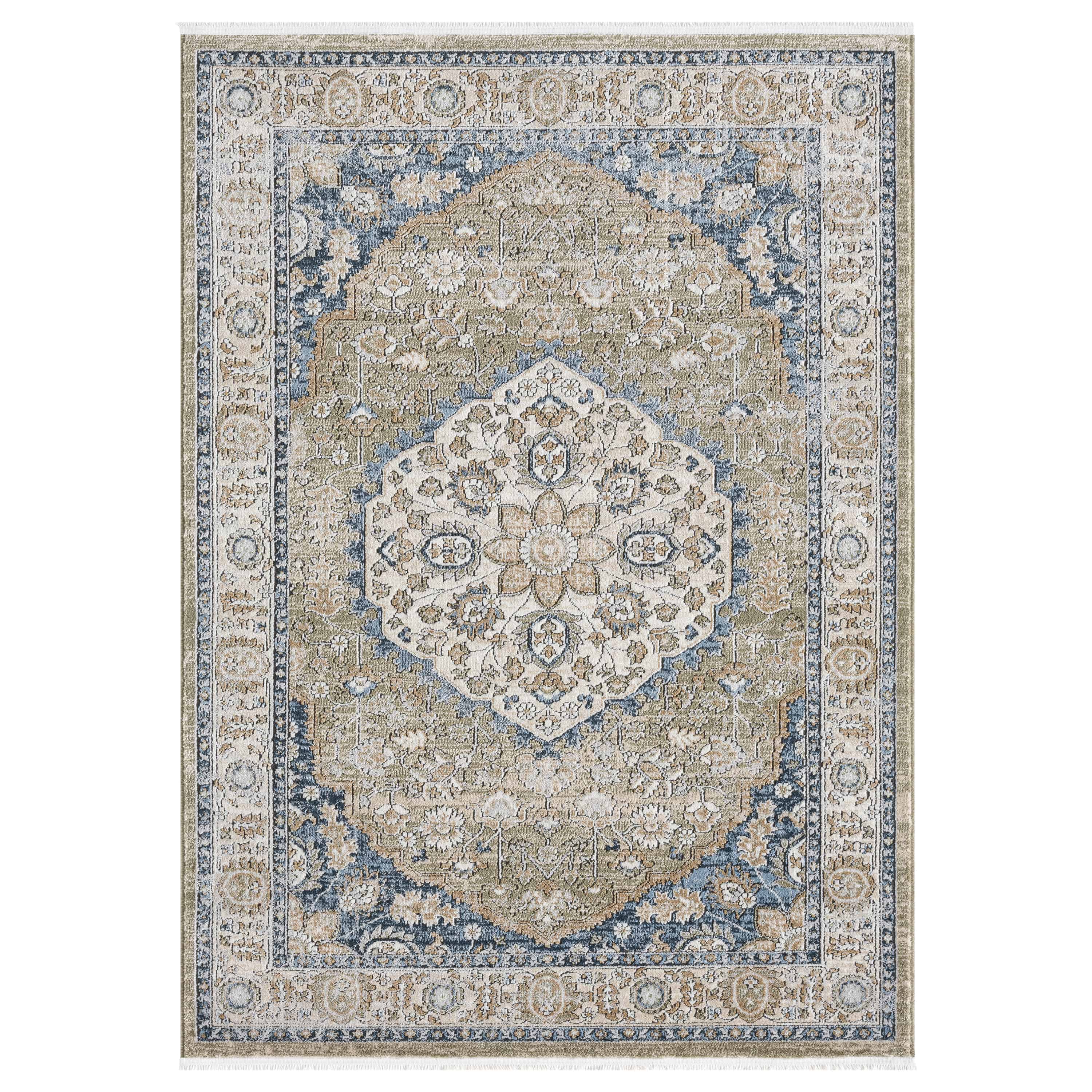 Mythos Vintage Medallion Rug with Fringe