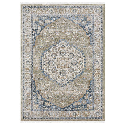 Mythos Vintage Medallion Rug with Fringe