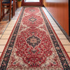 Custom Size Runner Gene Traditional Medallion Persian Red Select Your Width x Choose Your Length Machine Washable Hallway Runner Rug