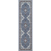 Gene Medallion Persian Blue Non-Slip Machine Washable Low Pile Rug for High-Traffic Areas