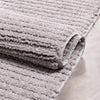 Carlow Solid & Striped Textured Taupe Ivory Ultra Soft High-Low Shag Rug