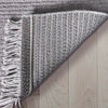 Carlow Solid & Striped Textured Taupe Ivory Ultra Soft High-Low Shag Rug