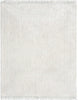 Monroe Solid & Striped Textured Ivory Ultra Soft High-Low Shag Rug