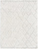 Firth Moroccan Trellis Textured Ivory Ultra Soft High-Low Shag Rug