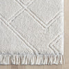 Firth Moroccan Trellis Textured Ivory Ultra Soft High-Low Shag Rug