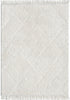 Firth Moroccan Trellis Textured Ivory Ultra Soft High-Low Shag Rug