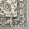 Arctic Bloom Medallion Oriental Ivory Grey High-Low Rug