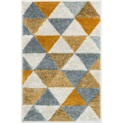 Alvin Gold Modern Geometric Rug