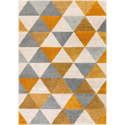 Alvin Gold Modern Geometric Rug