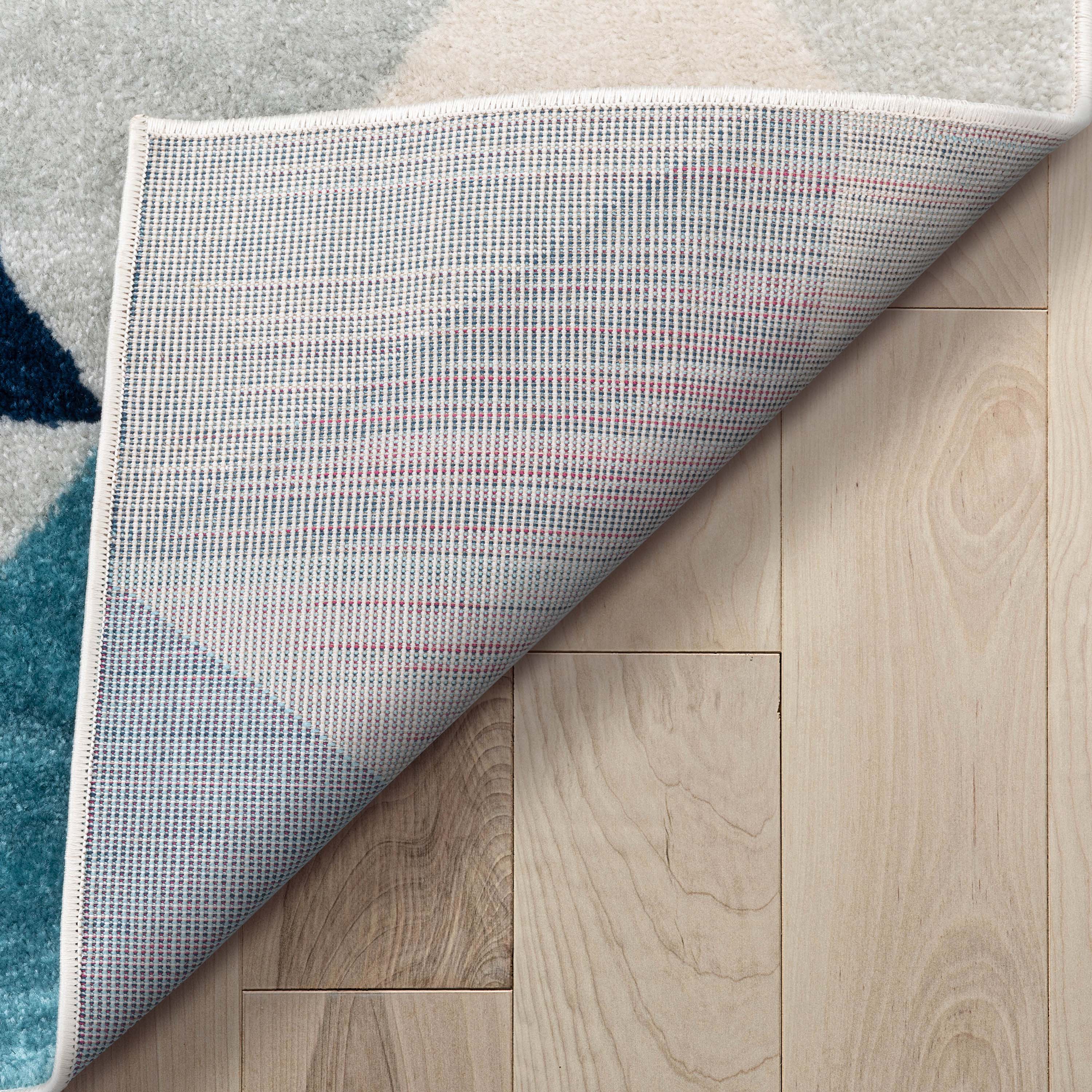 Alvin Blue Modern Geometric Rug