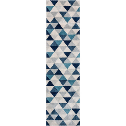 Alvin Blue Modern Geometric Rug