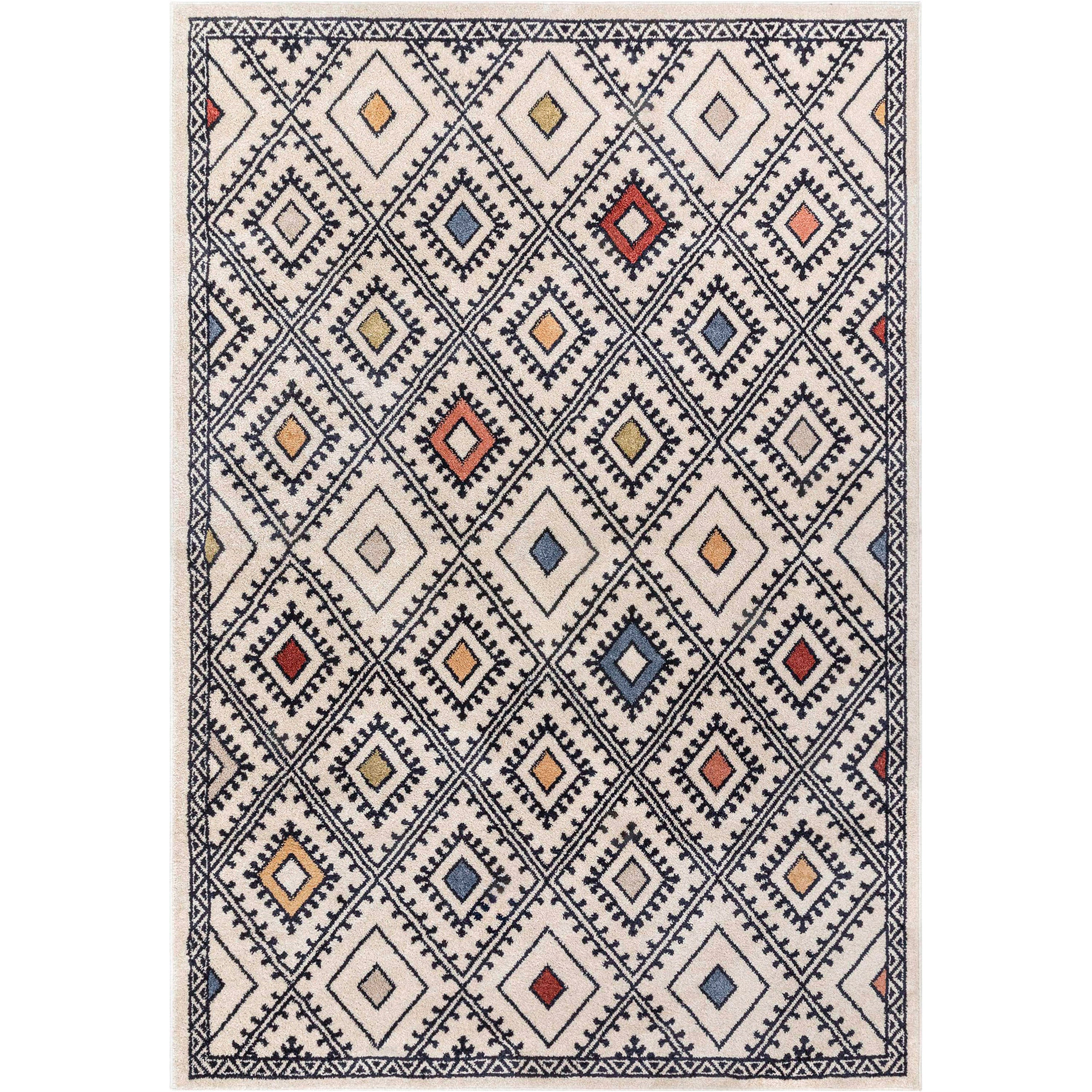 Moderne Bohemian Chic Tribal Moroccan Beige Rug Well Woven