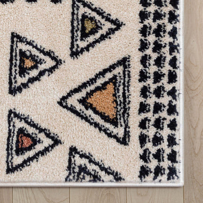 Huron Bohemian Vintage Tribal Beige Rug