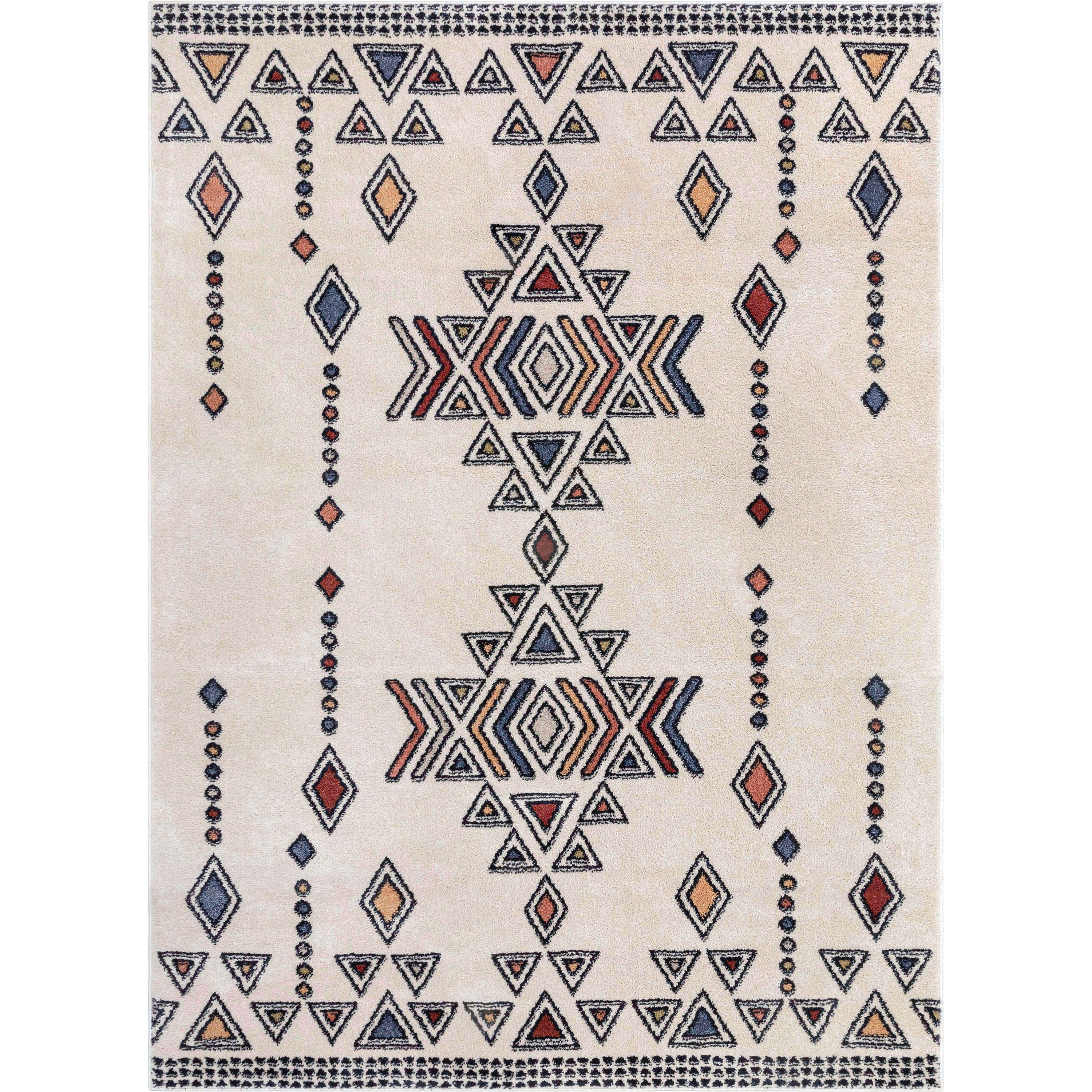 Huron Bohemian Vintage Tribal Beige Rug