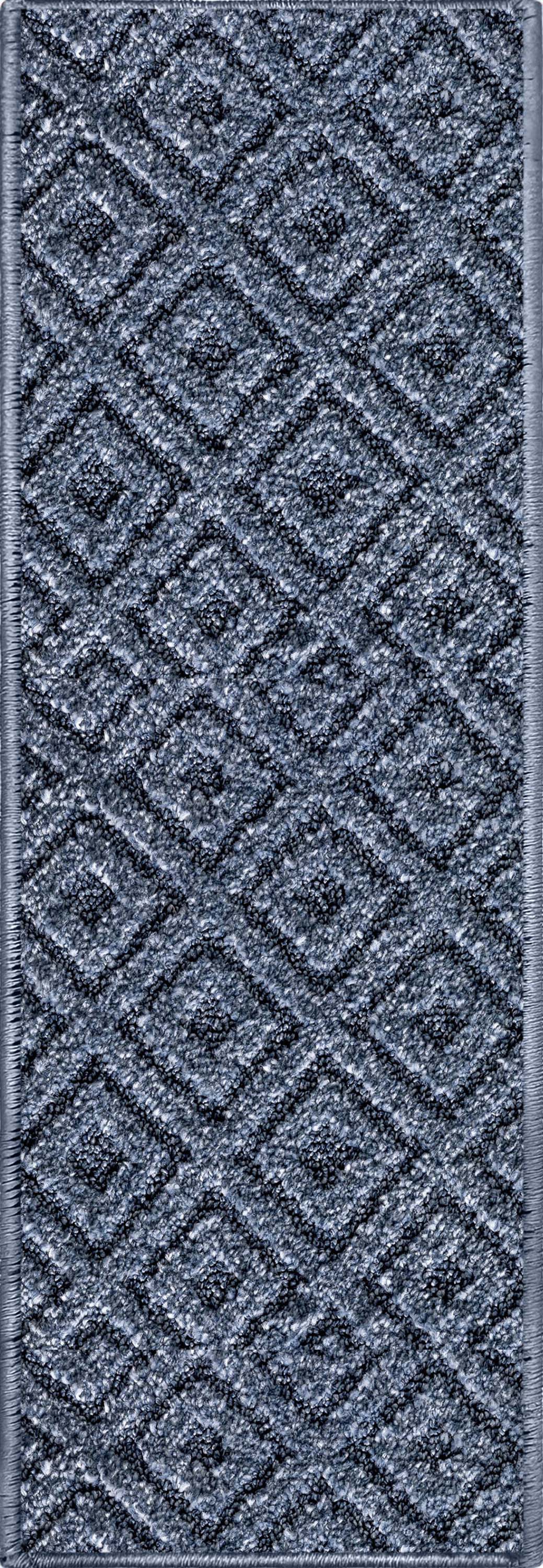 Pia Light Blue Stair Tread Rugs - Well Woven